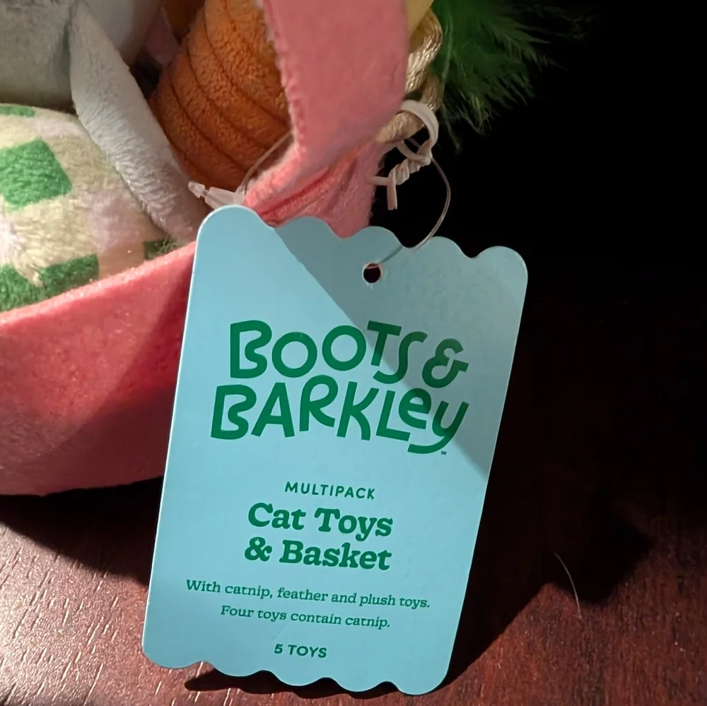 Boots & Barkley Cat Toys & Basket